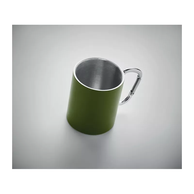 Kubek stalowy z karabińczykiem 300 ml TRUMBA - Ciemnozielony (MO6873-60)