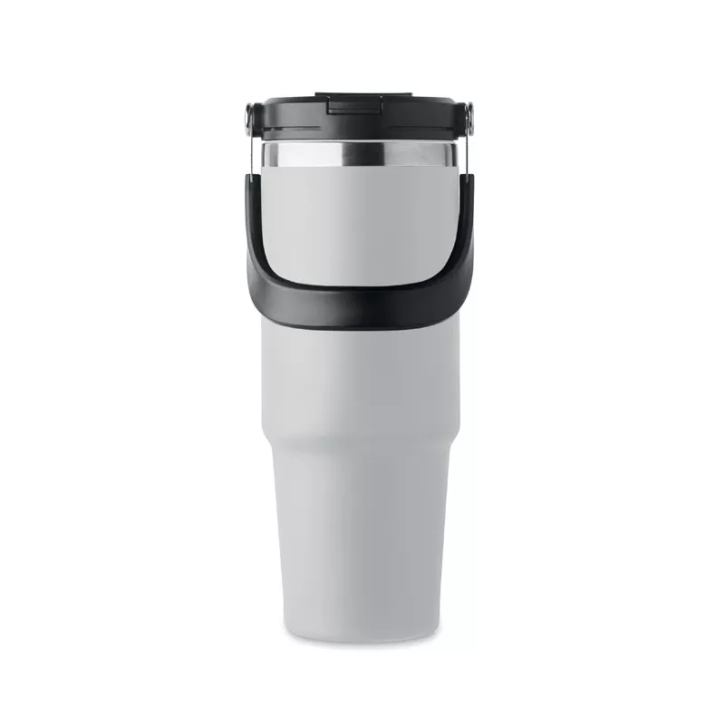 Kubek termiczny ze słomką ze stali 850 ml SUMA HAND - Bialy (MO2561-06)