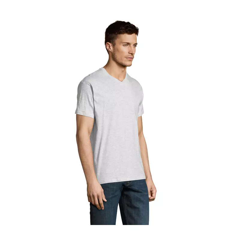 Koszulka męska V-neck 150 g/m² Sol's VICTORY - Popiól (S11150-AS)
