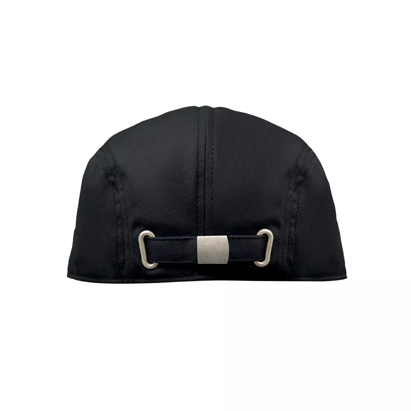 Czapka kaszkiet z bawełny twill 235 g/m² FLAT PEAK - Czarny (MO2850-03)