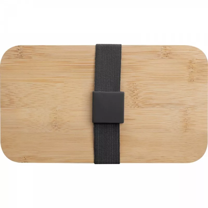 Lunch box ze sztućcami 600 ml SALVATORE - czarny (8253103)