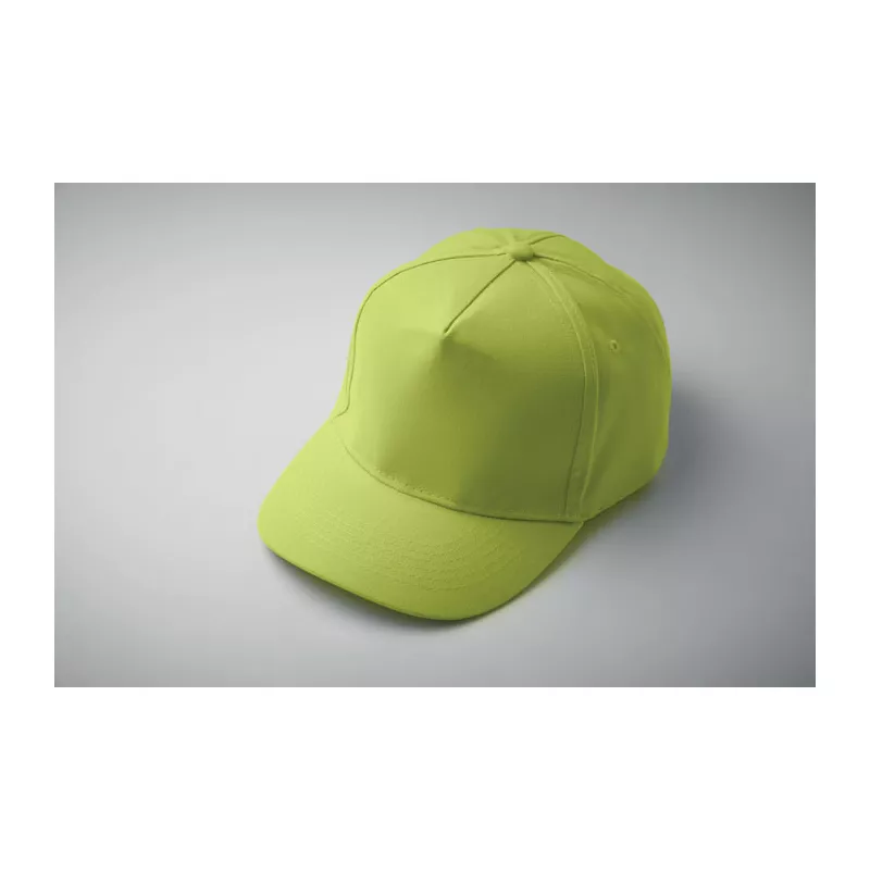 Czapka z daszkiem 5-panelowa z bawełny 180 g/m² SUNNY - Limonka (MO2345-48)