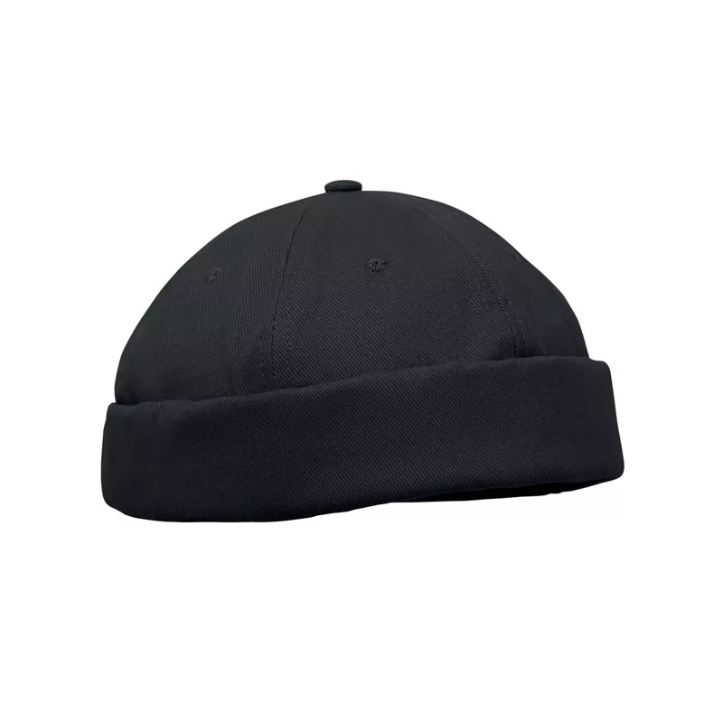 Czapka docker ze szczotkowanej bawełny 260 g/m² DOCK - Czarny (MO2923-03)