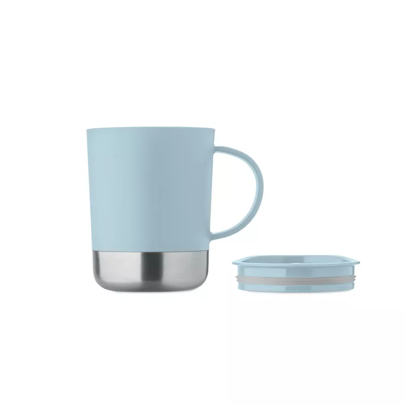 Kubek z PP z przesuwaną pokrywką 300 ml BEAKER - Baby Blue (MO2772-66)