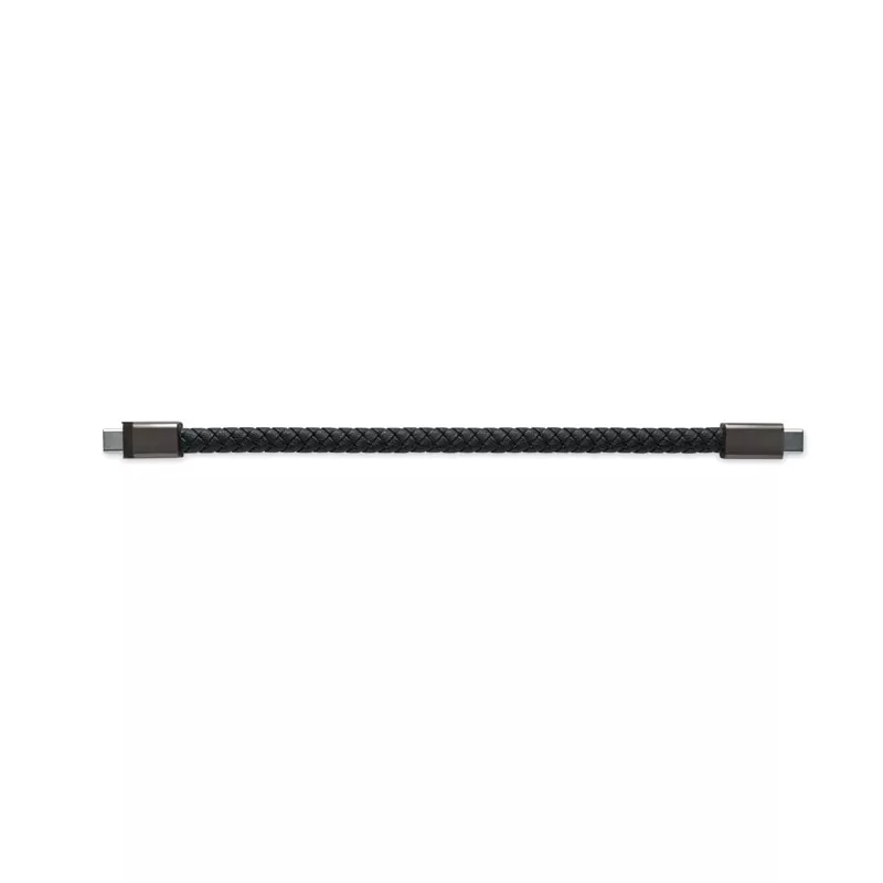 Bransoletka z kablem USB-C 60W FAULETI CHARGE - Czarny (MO2646-03)