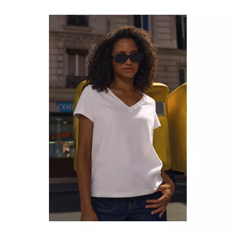 Koszulka damska V-neck Sol's REGENT V WOMEN - Off-White (S04766-WW)