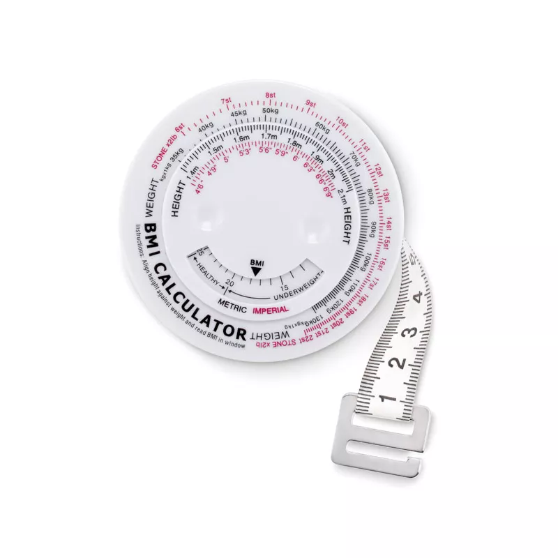 Miarka BMI z tworzywa ABS MEASURE IT - Bialy (MO8983-06)
