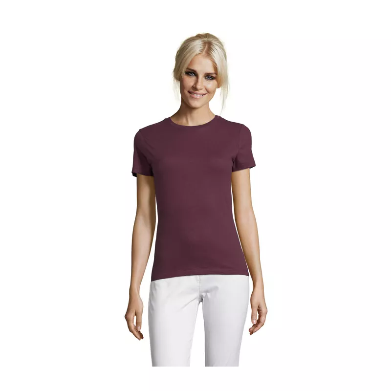 Koszulka damska dopasowana 150 g/m² Sol's REGENT WOMEN - Burgundy (S01825-BG)