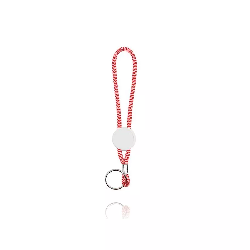 Brelok ze sznurkiem i kólkiem do kluczy - Czerwony (IP14085552)