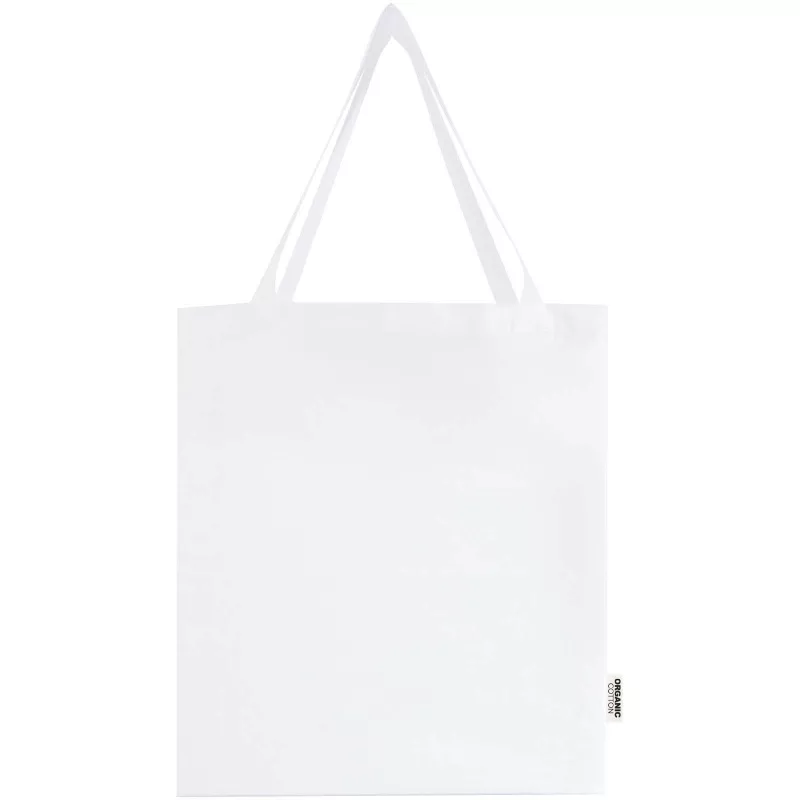 Odisha organiczna torba na zakupy z certyfikatem OCS o gramaturze 180 g/m² z pełnym dnem, 14 l  - Biały (12078301)