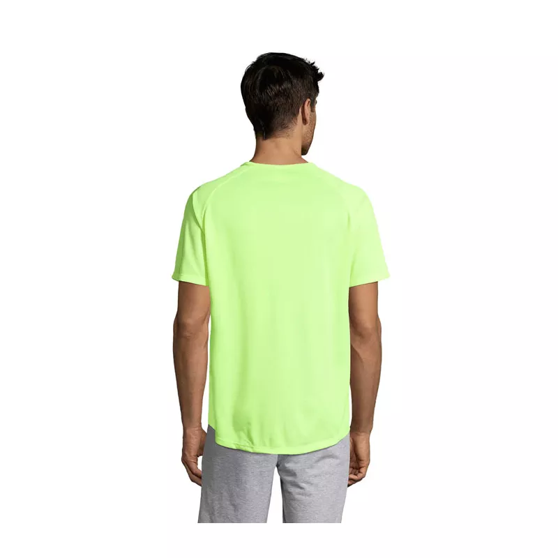 Koszulka sportowa męska raglan 140 g/m² Sol's SPORTY - Neon Yellow (S11939-NE)