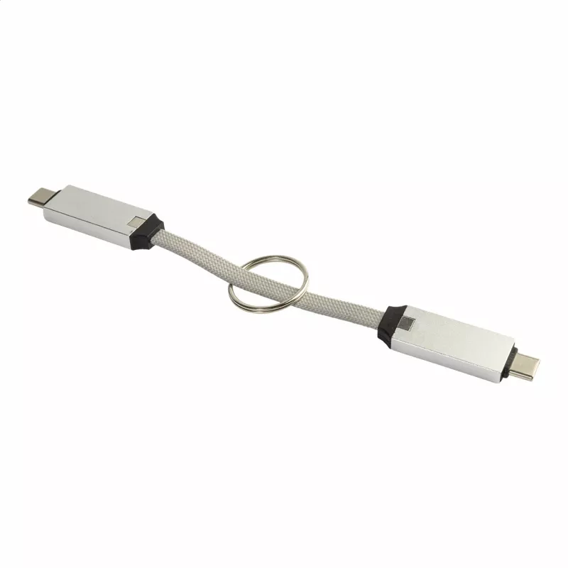 Keycab přívěsek na klíče 60W kabel USB-C - srebrny (AP864151-21)