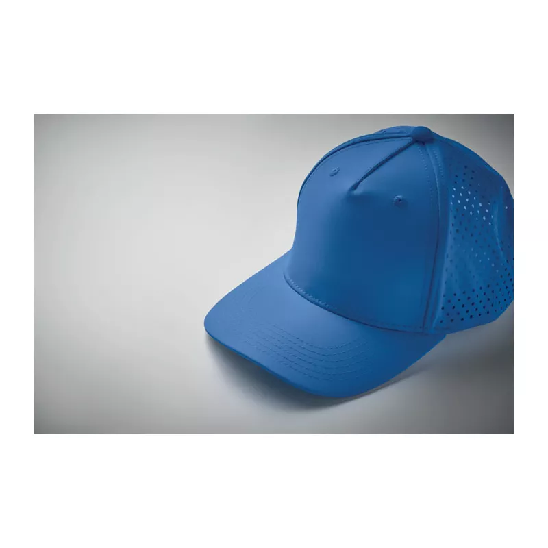 Czapka z daszkiem sportowa 5-panelowa 130 g/m² CAPO - Niebieski (MO2543-37)