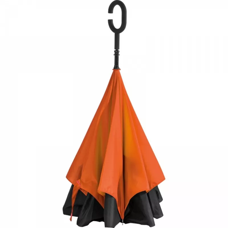 Parasol manualny odwrócony ø120 cm OLIVIA - pomarańczowy (4047610)