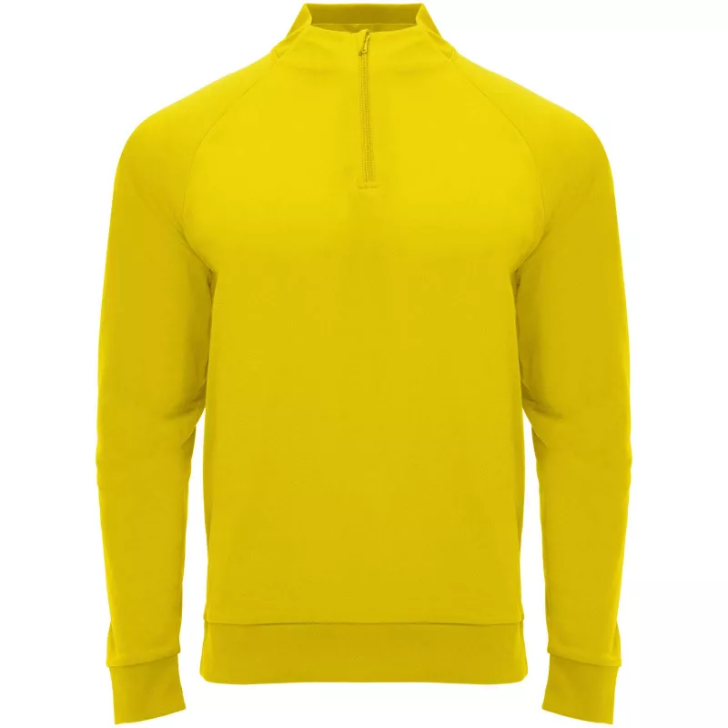 Epiro bluza unisex z długim rękawem i zamkiem błyskawicznym 1/4 200 g/m² - Żółty (R1115-YELLOW)