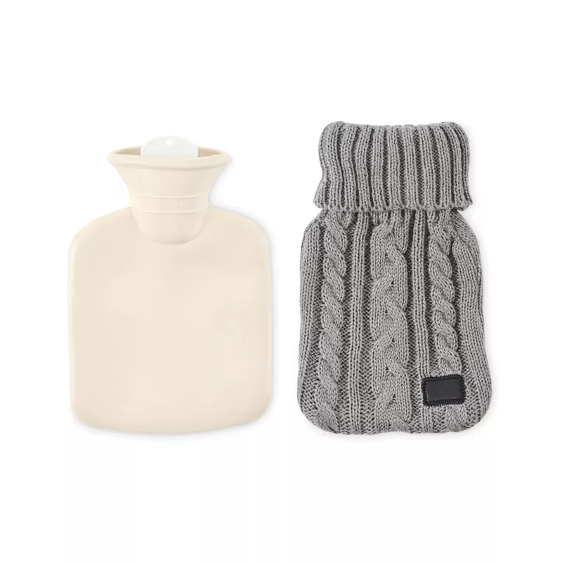Termofor 400 ml w dzianinowym pokrowcu TOASTY - Szary (MO2720-07)