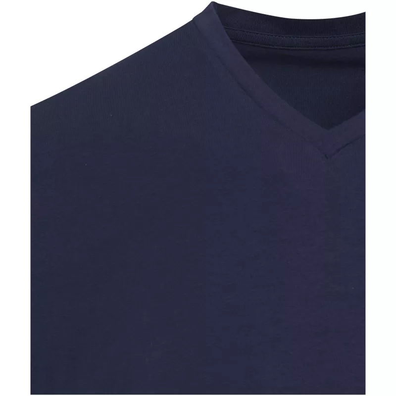Balfour organiczna koszulka unisex z krótkim rękawem i dekoltem w serek, wykonana z materiału o gramaturze 200 g/m², z certyf - Granatowy (39665-NAVY)