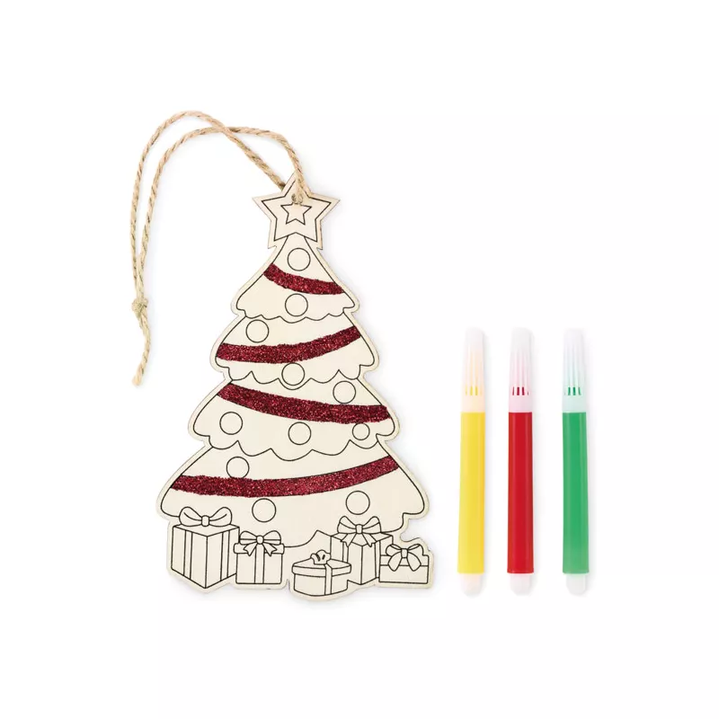 Ozdoba do kolorowania z flamastrami COLORTREE - Drewna (CX1569-40)