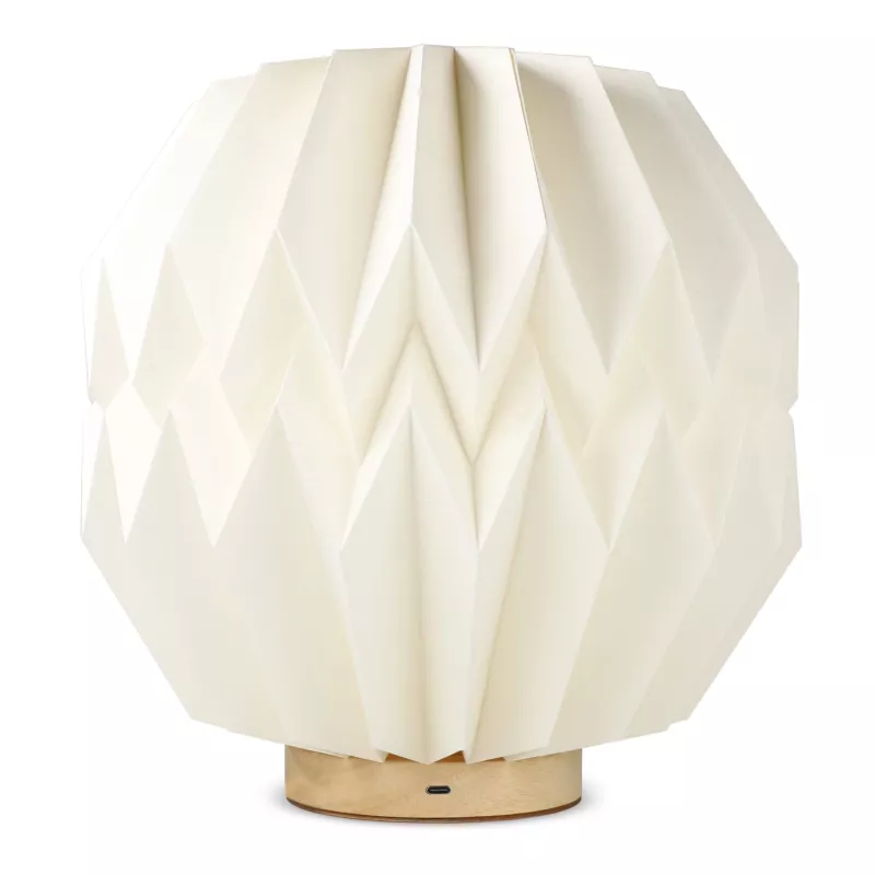 Coollux składana papierowa lampa LED Luna 25cm inspirowana origami - naturalny-t (LT40727-N0094)