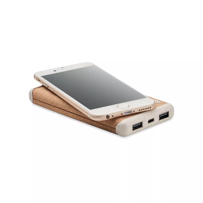 Powerbank 10 000 mAh z ładowarką 10W RALIA - Bezowy (MO6844-13)