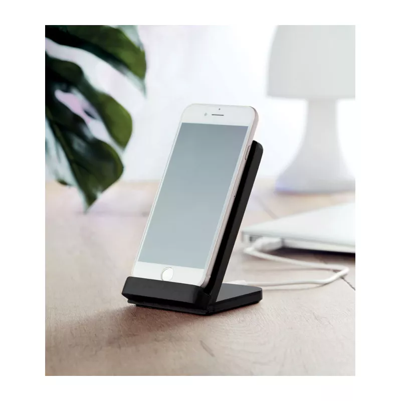 Ładowarka ze stojakiem 15W WIRESTAND - Czarny (MO9692-03)
