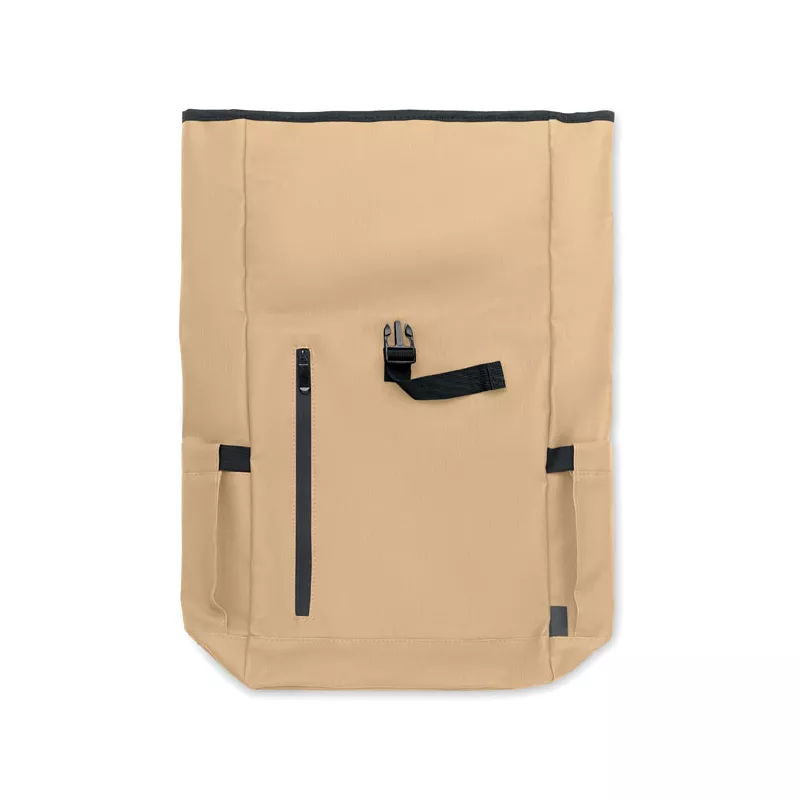 Plecak rolltop na laptop RPET 600D BANGKOK ROLL - Khaki (MO2643-39)