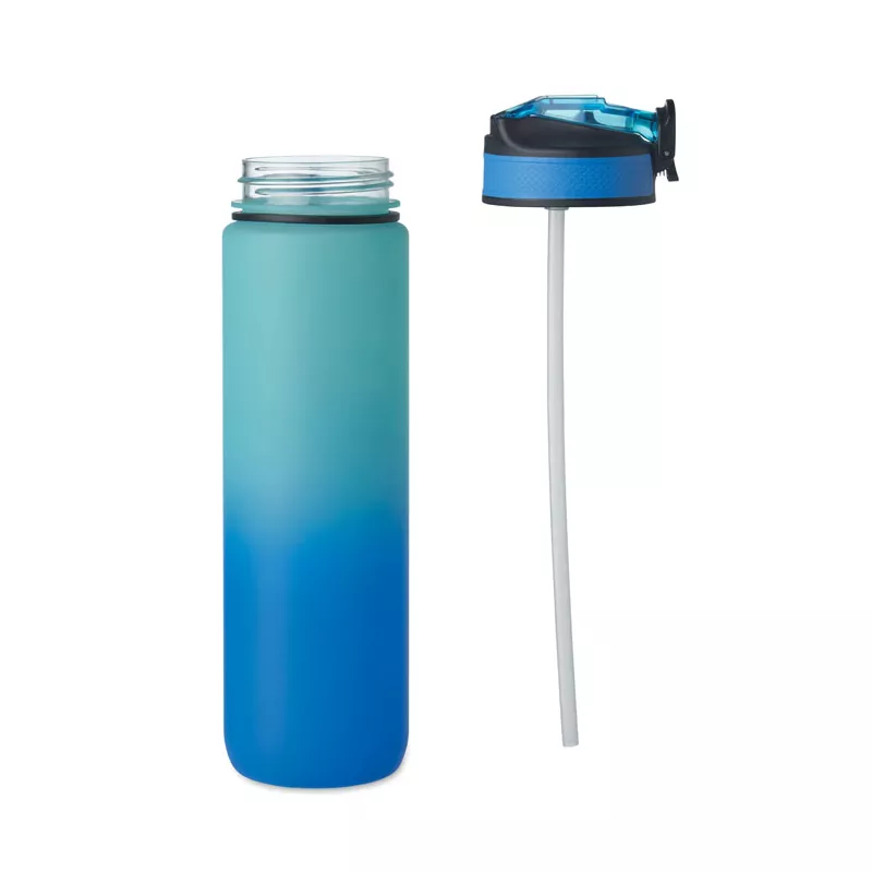 Butelka sportowa RPET 1000 ml ze słomką ACTIVATE - Niebieski (MO2489-37)