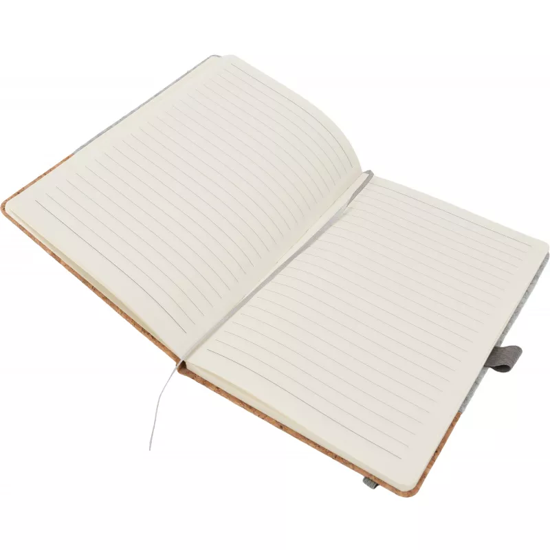 Notatnik A5 w linie RPET TERESA - szary (2447207)