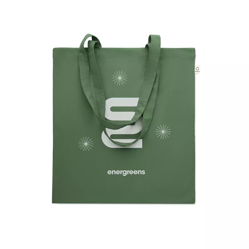 Torba z bawełny z recyklingu 140 g/m² VIVEKA COLOUR - Ciemnozielony (MO2302-60)