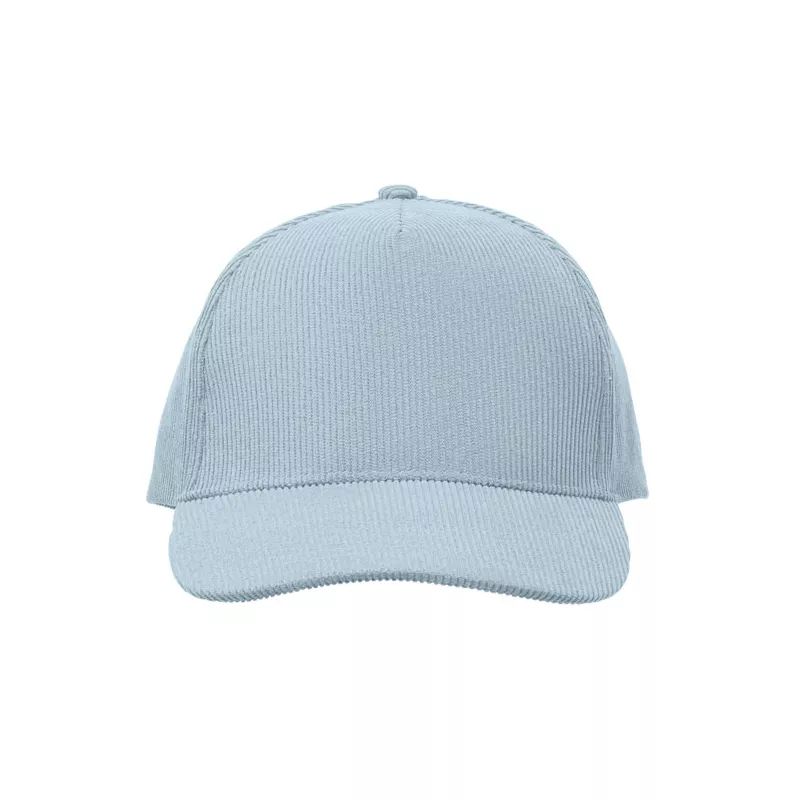 Czapka z daszkiem 5-panelowa sztruksowa 220 g/m² WALE - Baby Blue (MO2879-66)