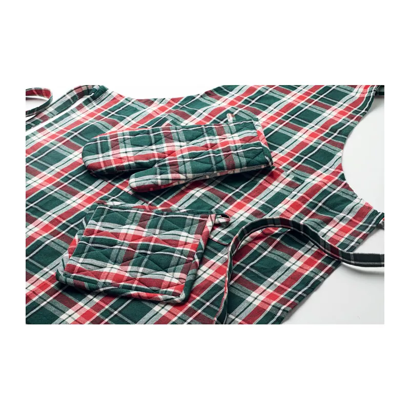 Zestaw z fartuchem bawełnianym 200 g/m² SANTAPRON - Wielokolorowy (CX1598-99)