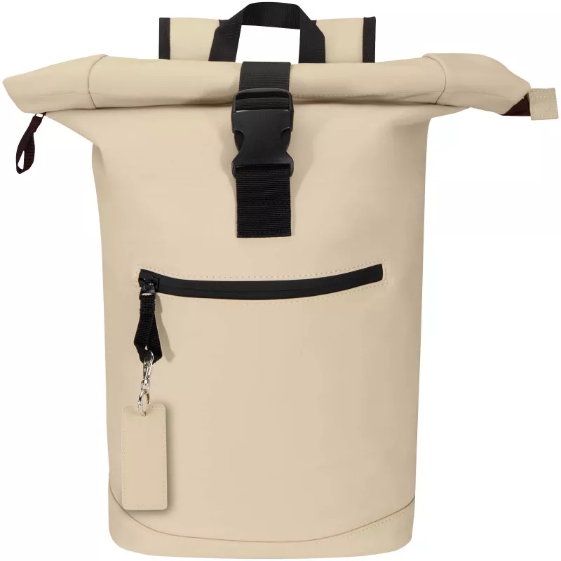 Resi Plus brelok z prostokątną zawieszką z recyklingowanego materiału z certyfikatem GRS - Oatmeal (13014107)