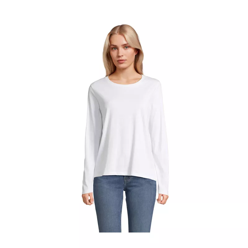 Koszulka damska z długim rękawem Sol's MONARCH WOMEN - Bialy (S04443-WH)
