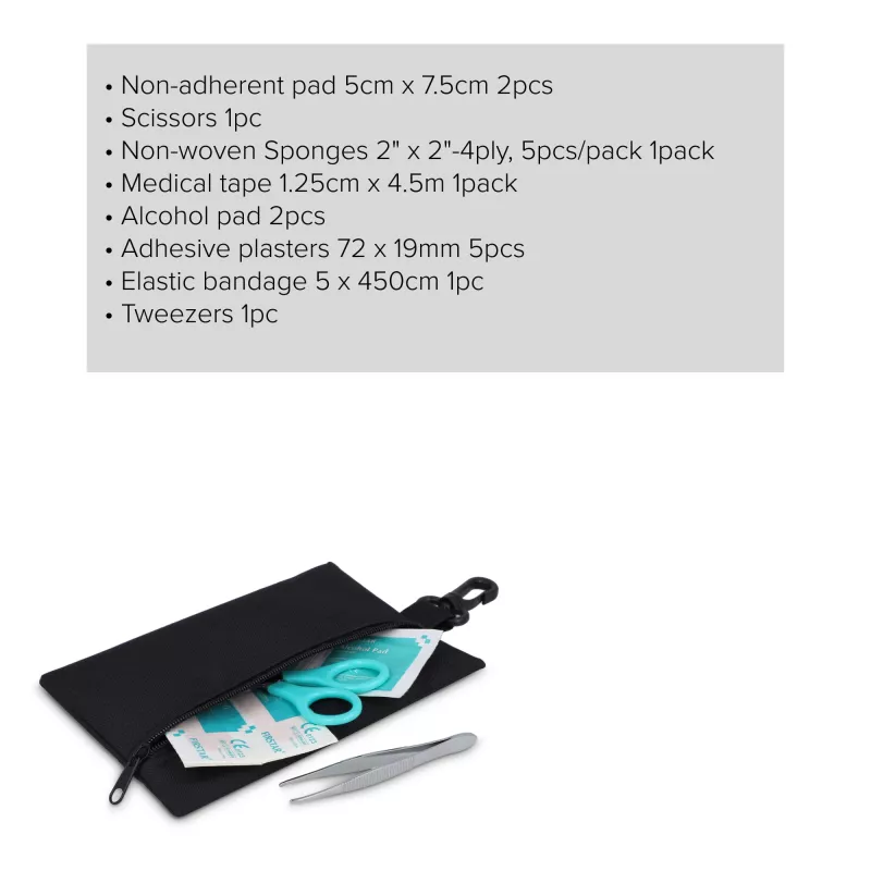 14-elementowa Apteczka pierwszej pomocy Rora - czarny (LT90313-N0002)