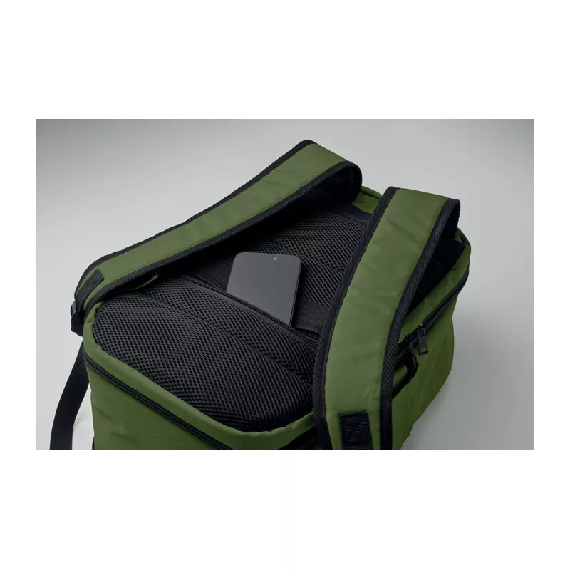 Plecak kabinowy z RPET na laptop 15" FLYSAFE - Ciemnozielony (MO2840-60)