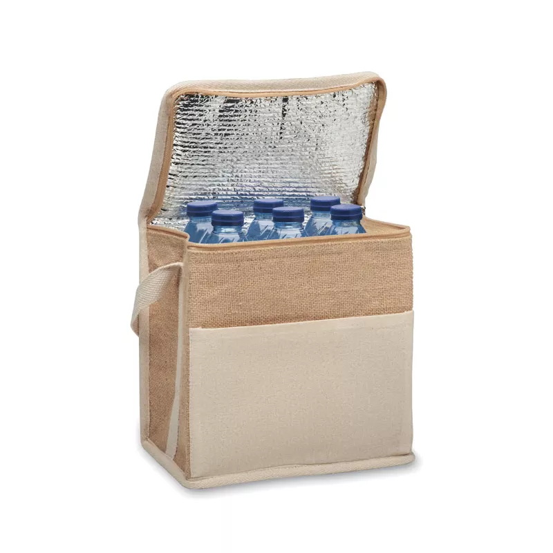 Torba chłodząca jutowa na butelki 3 l LONA - Bezowy (MO2503-13)