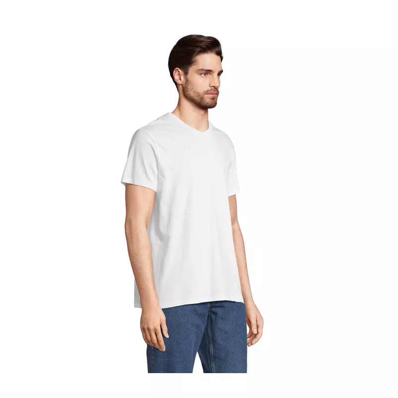 Koszulka unisex z dekoltem w serek Sol's REGENT V - Bialy (S04765-WH)