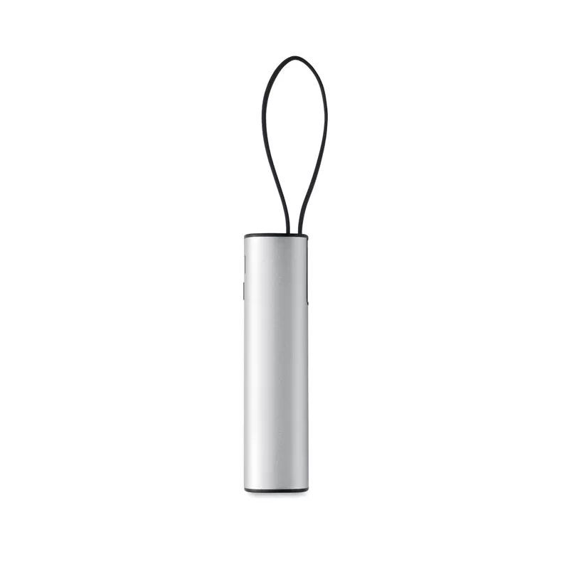 Powerbank aluminiowy 5000 mAh z kablem USB-C POWERTUBE - Srebrny Mat (MO3144-16)
