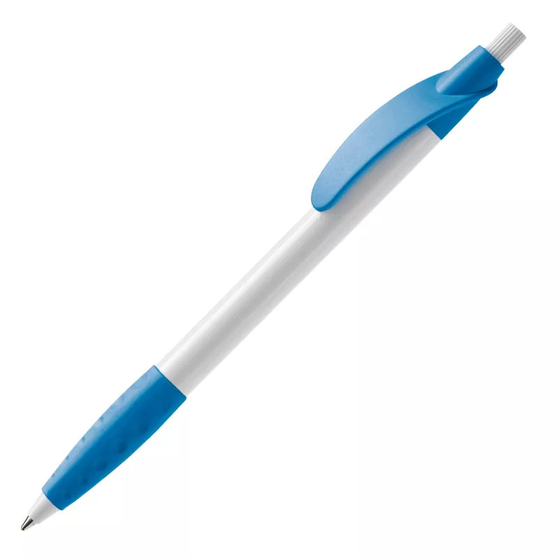 Długopis plastikowy (ABS) Cosmo - biało / jasnoniebieski (LT87622-N0112)