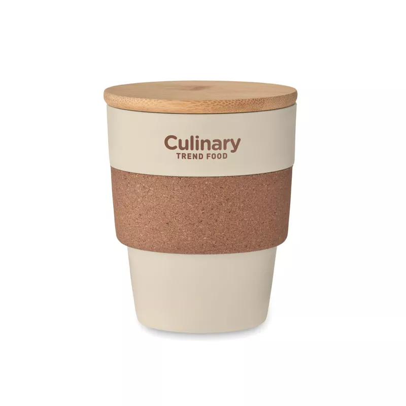 Kubek z PP z korkową opaską 300 ml GALAO - Bezowy (MO6981-13)