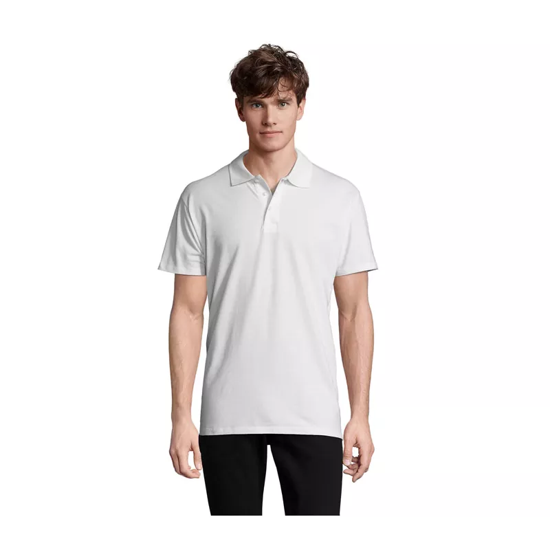 Koszulka polo męska piqué 210 g/m² Sol's SPRING II - Bialy (S11362-WH)