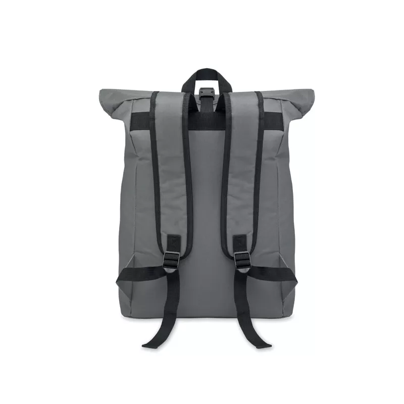 Plecak rolltop na laptop 15" z poliestru 600D IREA - Kamienny Szary (MO2170-15)