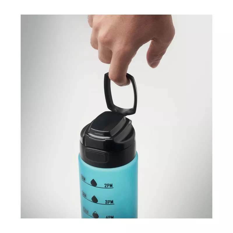 Butelka sportowa z RPET 1000 ml LEVEL - Turkusowy (MO2409-12)