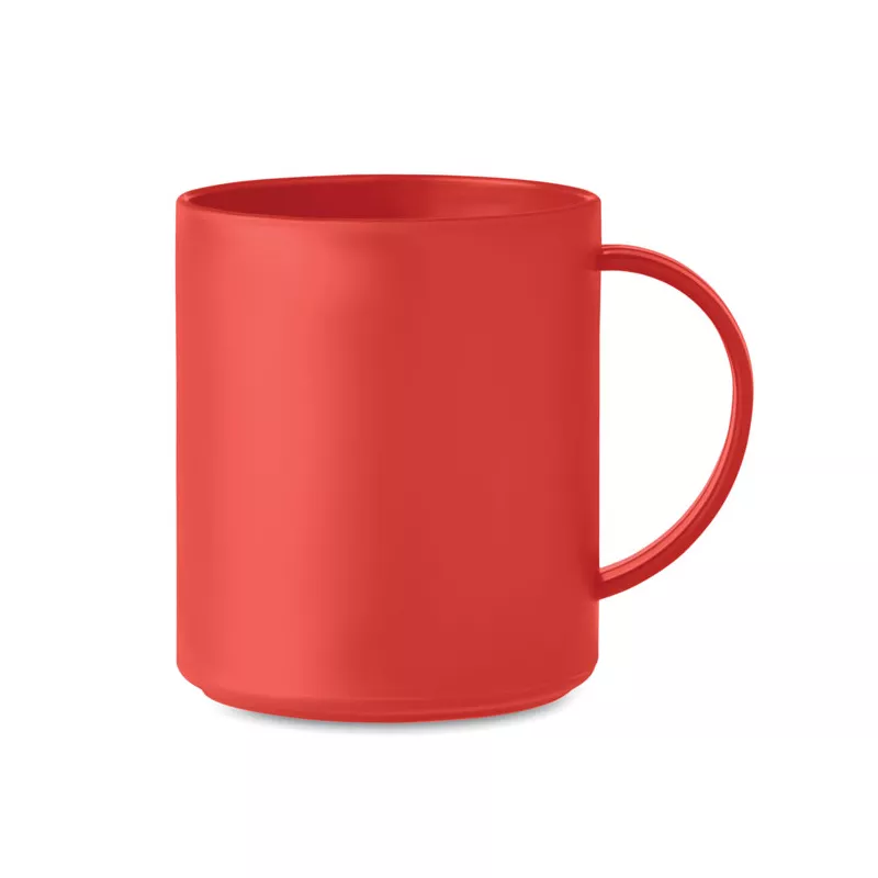 Kubek z PP wielokrotnego użytku 300 ml MONDAY - Czerwony (MO6256-05)