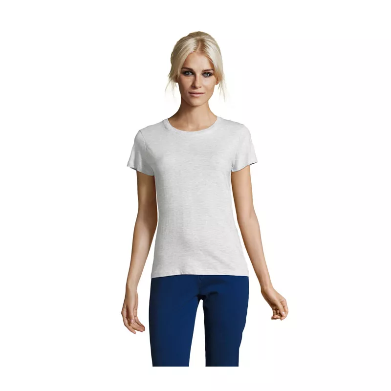 Koszulka damska dopasowana 150 g/m² Sol's REGENT WOMEN - Popiól (S01825-AS)