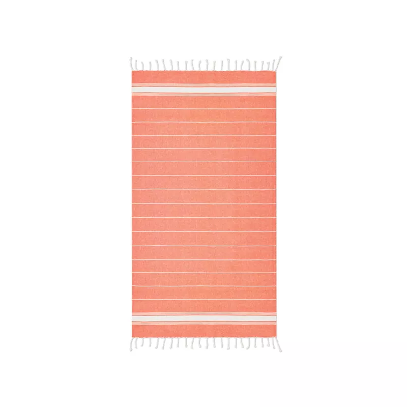 Ręcznik hammam bawełniany 90x170 cm 180 g/m² MALIBU - Pomaranczowy (MO9221-10)