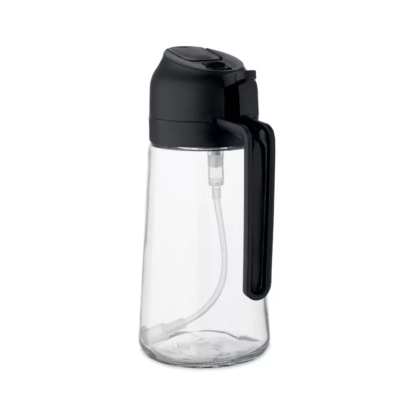 Dozownik i spryskiwacz do oliwy szklany 450 ml DIP - Czarny (MO2849-03)