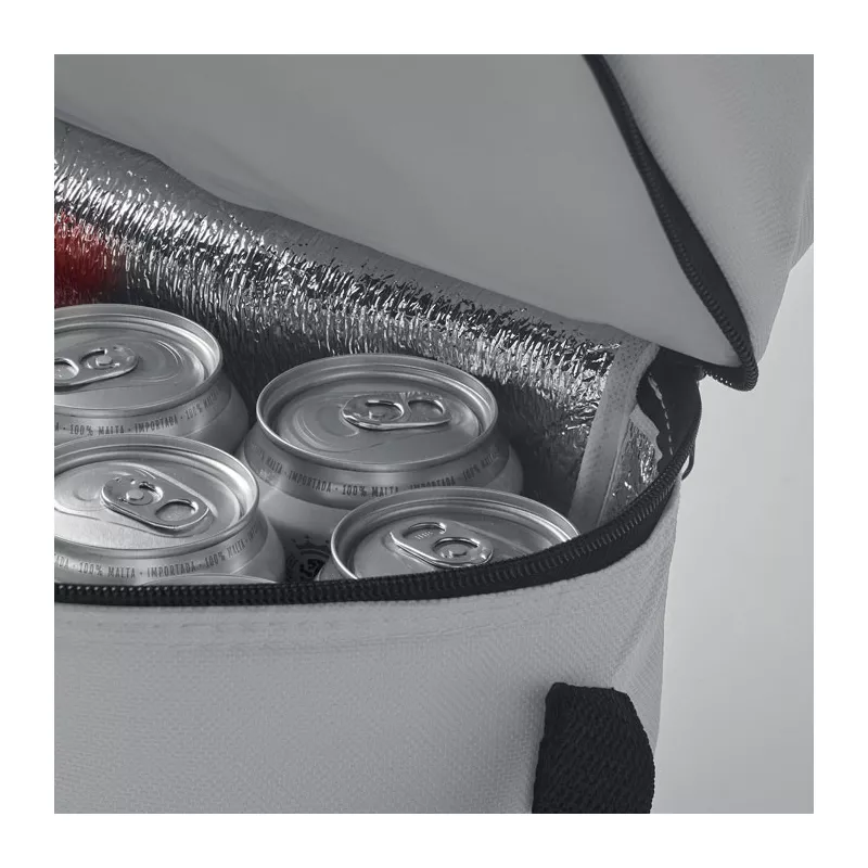 Torba termiczna z 2 przegrodami z poliestru 600D CASEY - Bialy (MO8949-06)