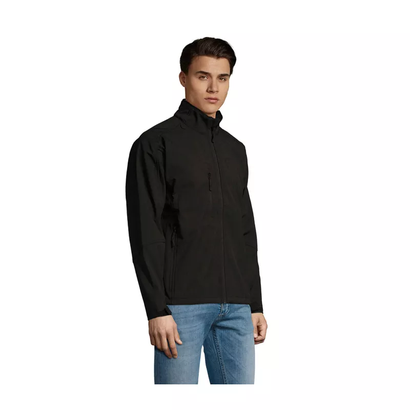 Softshell męski 3-warstwowy 340 g/m² Sol's RELAX - Czarny (S46600-BK)