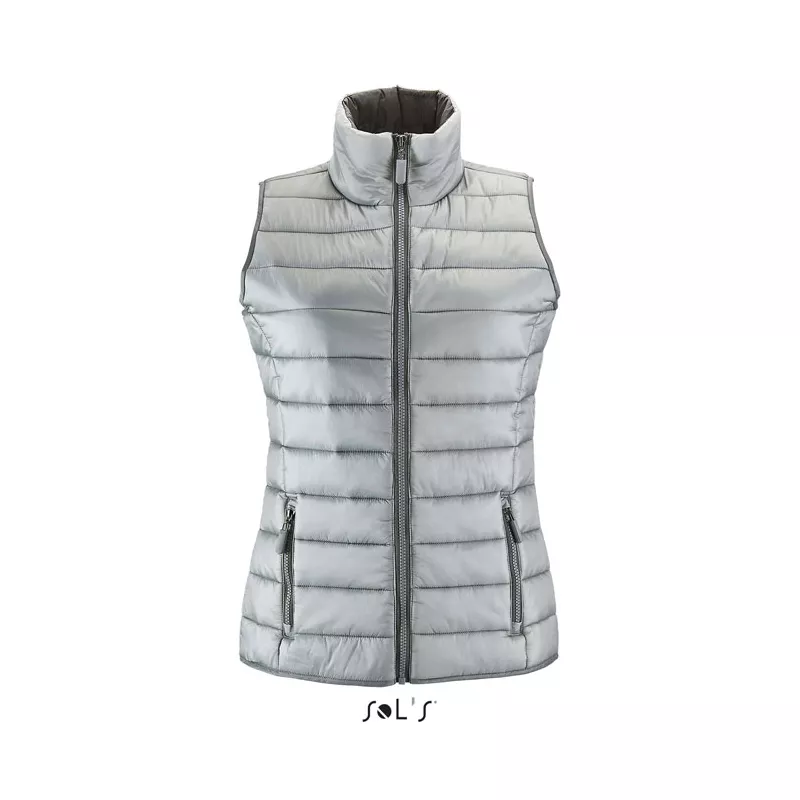 Kamizelka pikowana damska Sol's WAVE WOMEN - Metal Grey (S01437-MG)